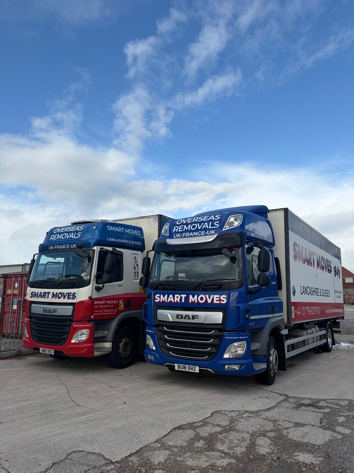 Smart Moves removals van ready for a UK move
